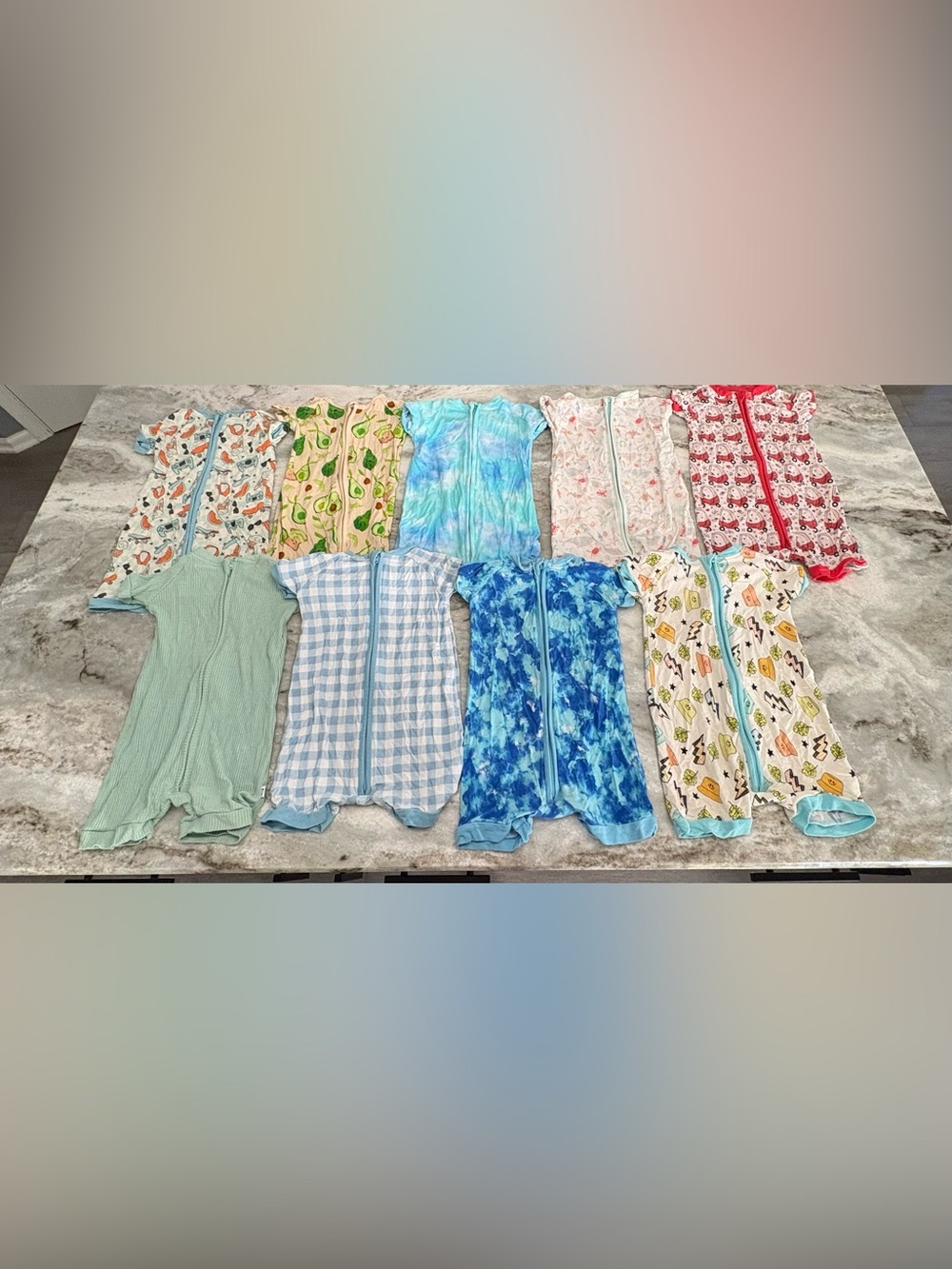 Dream Big Little Co./Little Sleepies Bamboo Shorty Pajama Bundle 18-24m -9 pairs